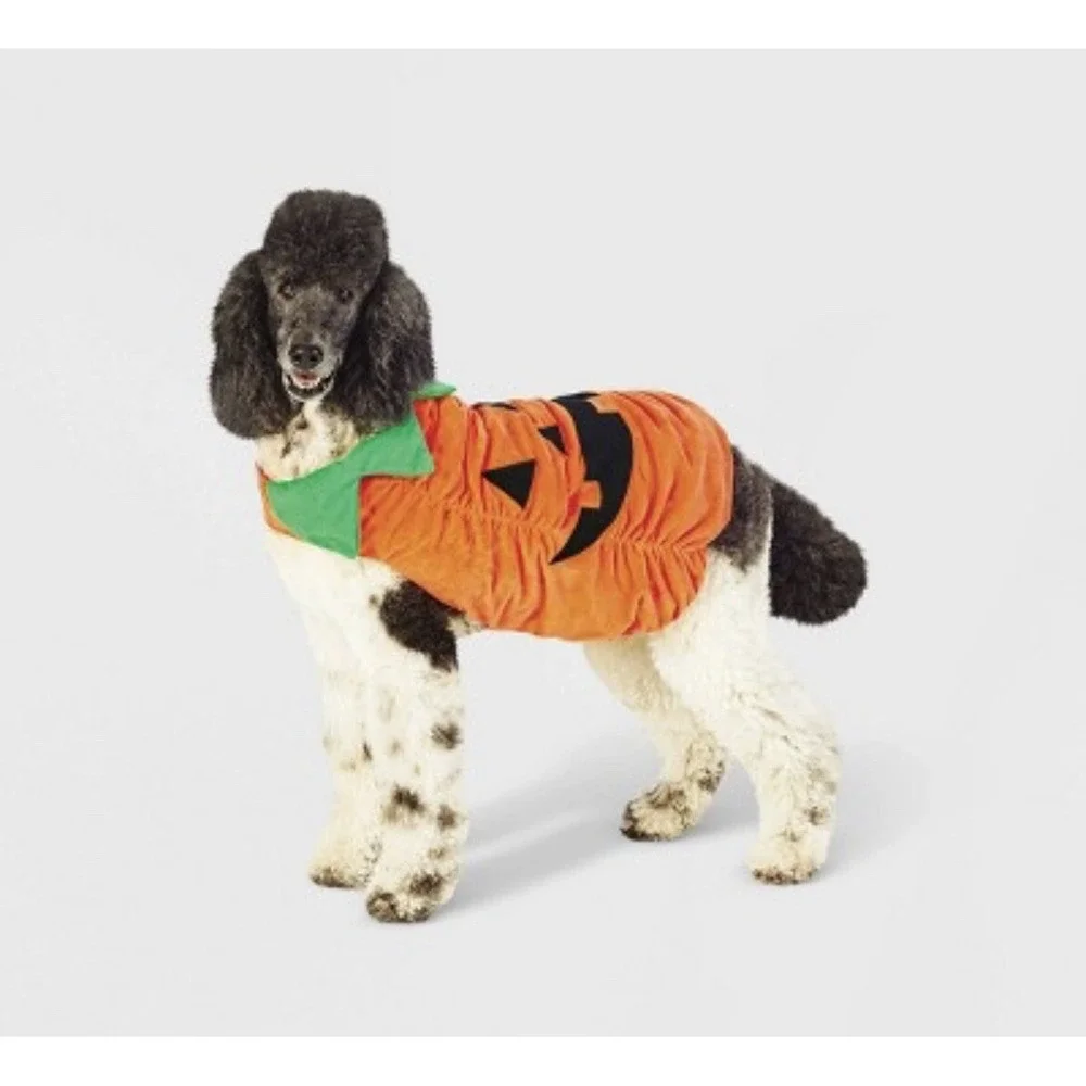 Pumpkin Pet Costume Vest Orange Medium Dog Cat Hyde & EEK! Boutique Halloween